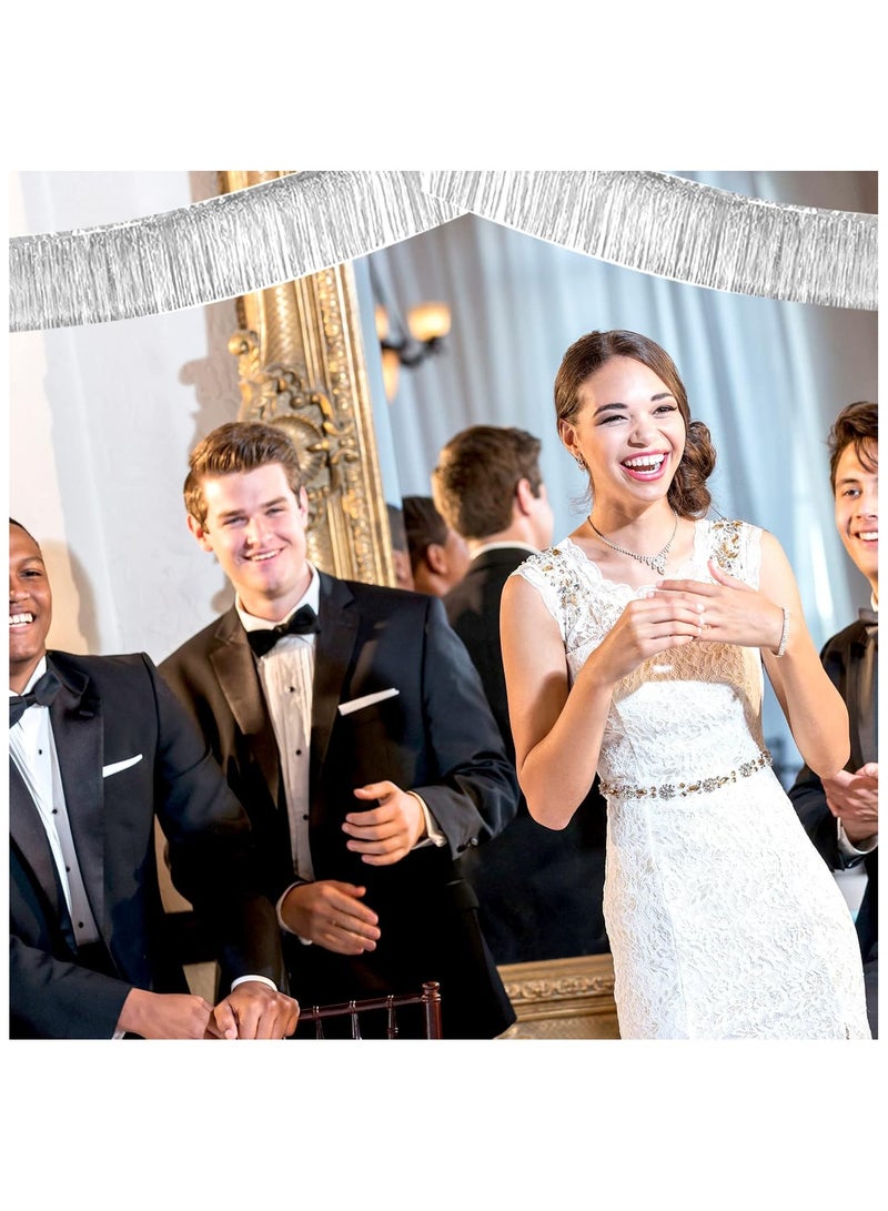 Anna 30x200cm Birthday Party Backdrop Decorations Shiny Fringe Curtains Banner - Set of 12 - Image 4