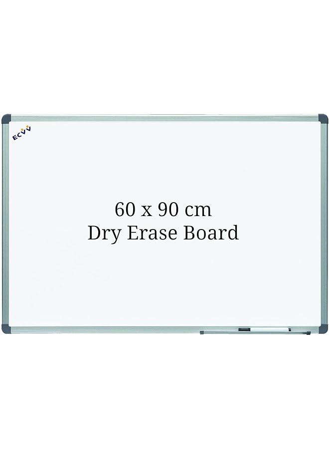 erorex Single Sided Dry Erase Board For Wall 60 X 90Cm Aluminum Presentation Magnetic Whiteboard With Pen Tray Wall Mounted White Board For School Office And Home - Image 1