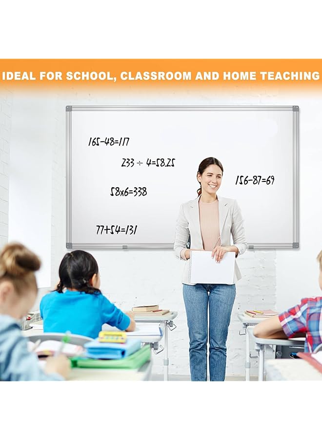 erorex Single Sided Dry Erase Board For Wall 60 X 90Cm Aluminum Presentation Magnetic Whiteboard With Pen Tray Wall Mounted White Board For School Office And Home - Image 4