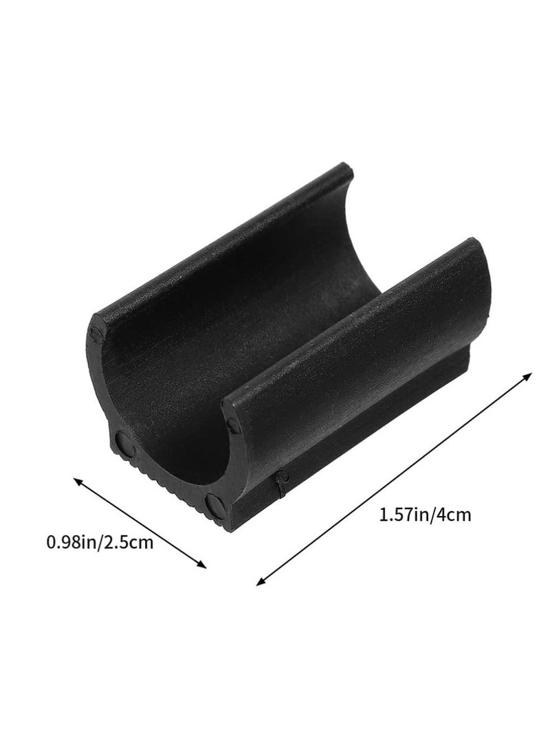 Rectangle Plastic Furniture Feet, Plastic Chair Foot U Shaped Floor Glides Tubing Caps Cover, 50Pcs Rectangle Chair Legs Tips Caps for Metal Chairs Furniture Leg, (25mm Black)