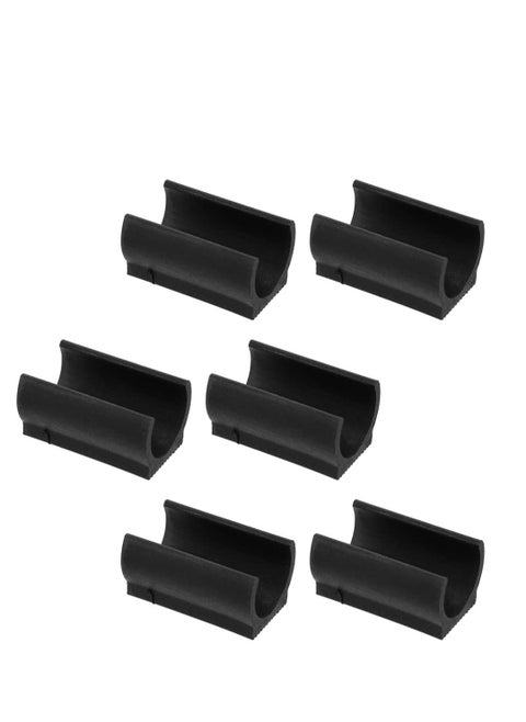 Rectangle Plastic Furniture Feet, Plastic Chair Foot U Shaped Floor Glides Tubing Caps Cover, 50Pcs Rectangle Chair Legs Tips Caps for Metal Chairs Furniture Leg, (25mm Black)