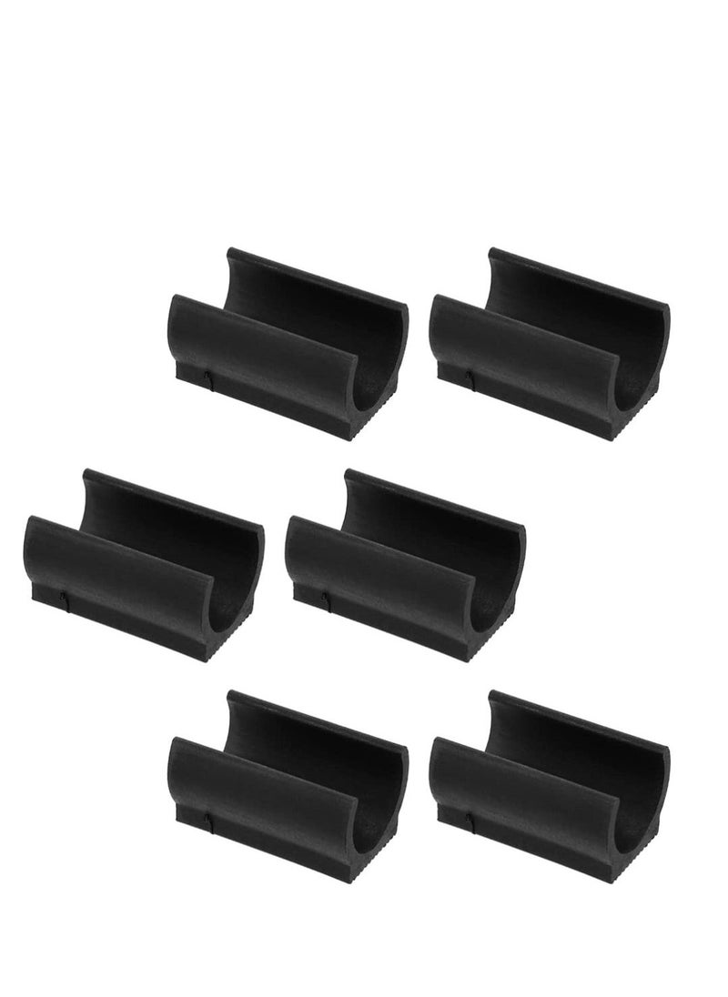 Rectangle Plastic Furniture Feet, Plastic Chair Foot U Shaped Floor Glides Tubing Caps Cover, 50Pcs Rectangle Chair Legs Tips Caps for Metal Chairs Furniture Leg, (25mm Black)