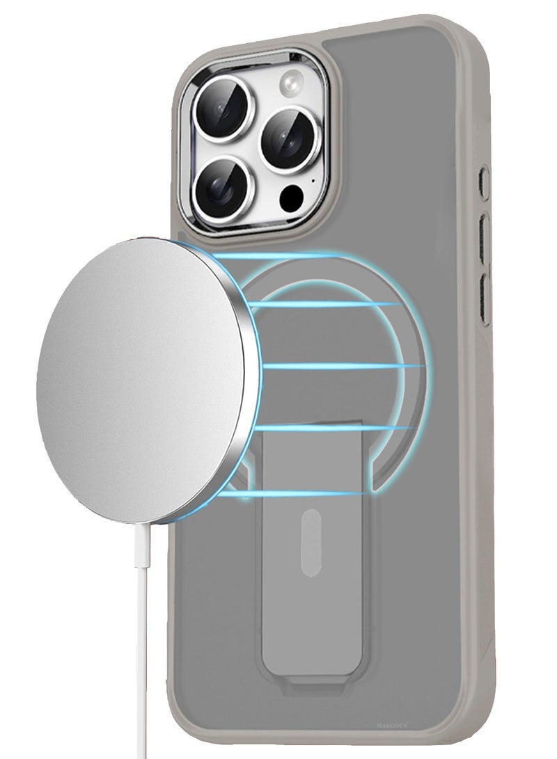 CATANES ( for iPhone 16 Pro ) 3 Pack, 1 Case and 2 Screen Protectors Magnetic Kickstand Cover with Screen Camera Protection Support Wireless Charging Cover - Image 5