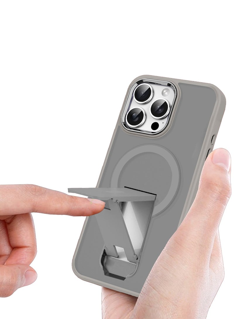 CATANES ( for iPhone 16 Pro ) 3 Pack, 1 Case and 2 Screen Protectors Magnetic Kickstand Cover with Screen Camera Protection Support Wireless Charging Cover - Image 4