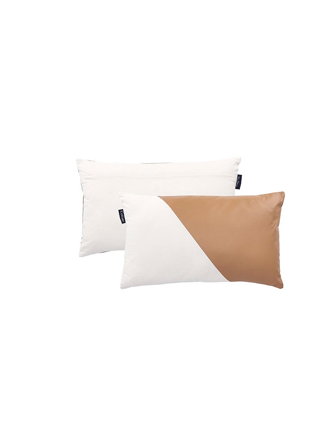 Cottage Cottage Cotton and Rexine Cushion 30 * 50 cm White - Image 2