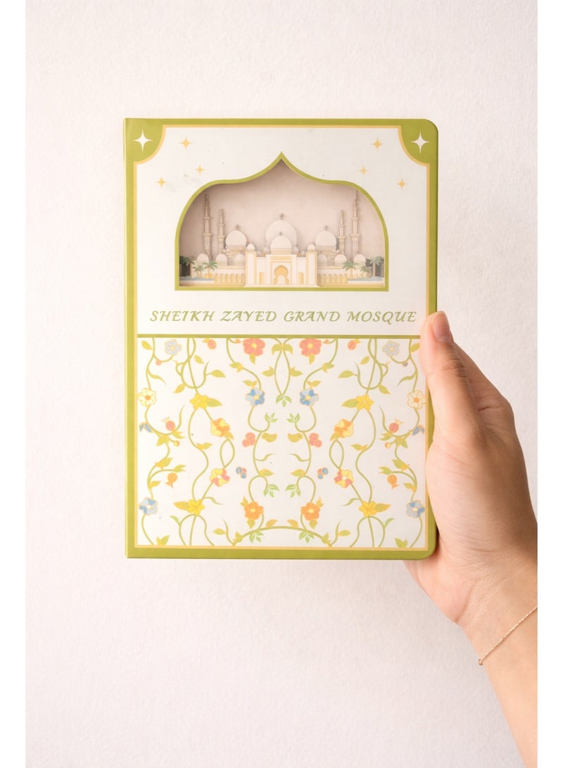 Sheikh Zayed Grand Mosque 3D Papercut Notebook – Day Edition UAE Souvenir Gift - Image 2