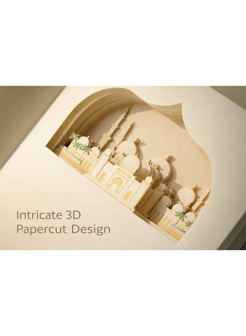 Sheikh Zayed Grand Mosque 3D Papercut Notebook – Day Edition UAE Souvenir Gift - Image 4