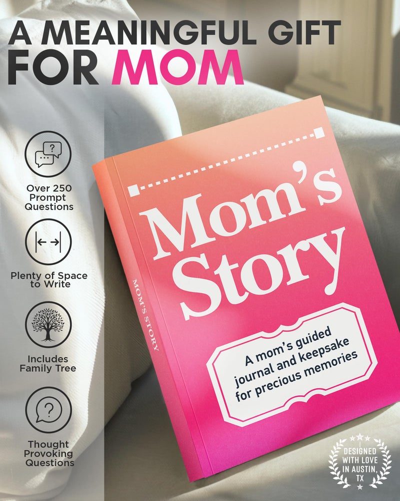 Coco & Lan Mom's Story Journal: A Meaningful Keepsake for Mom to Share Her Life Journey and Memories, Book Includes 250+ Prompt Questions, Sentimental Gifts Ideas for Mother's Day, Birthday, Christmas - Image 2