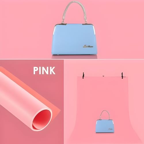 SMILEDRIVE® Photography Background Sheets - Backdrop Sheets 60 x 120 cm Waterproof Wrinklefree PVC Material (Pink and White) - Image 5