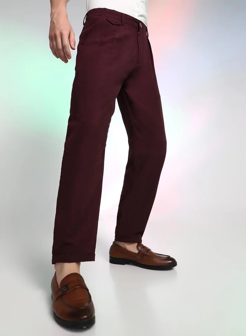 Campus Sutra Lightweight - Velvique Tailored Trousers