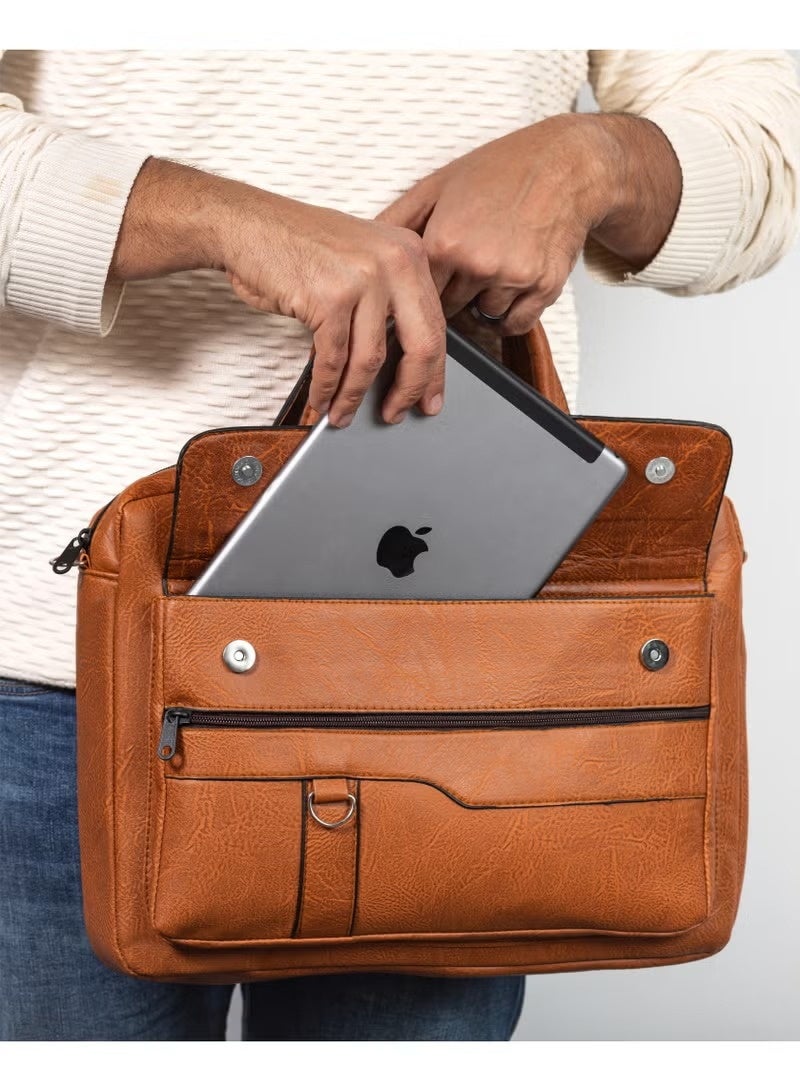 جيب بولو شنطة جلد -جيب بولو-لاب توب- بحزام قابل للتعديل - هافان - Image 2