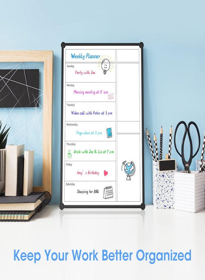 Tenyond Weekly Calendar for Fridge,12×8” Magnetic Fridge Calendar Refrigerator Calendar, Weekly Meal Planner Magnetic, Menu Board, Double-Sided, Grocery List, Menu Planner for Refrigerator/Locker, 4 Markers - Image 5