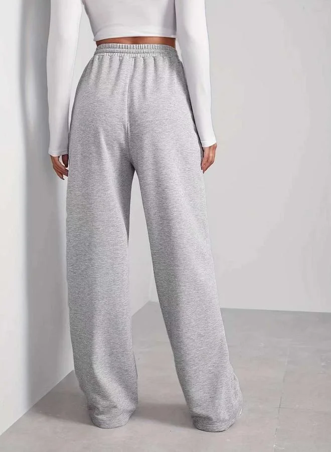 تايك تو بنطال بأرجل مستقيمة سادة برباط شد على الخصر