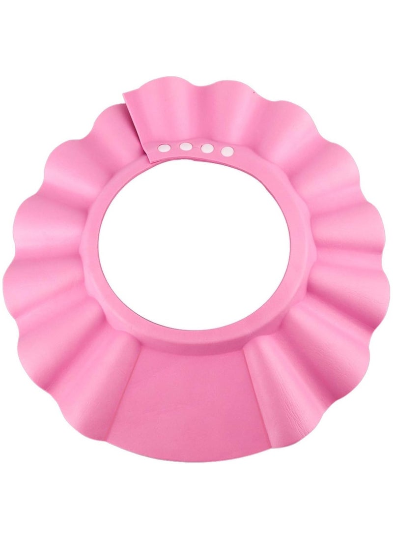 Plan A - Baby Shampoo Eye Protection Cap Adjustable Shampoo Shower Head Washing Cap Shower Cap Baby Shower Safety Shower Cap (Pink) - Image 1