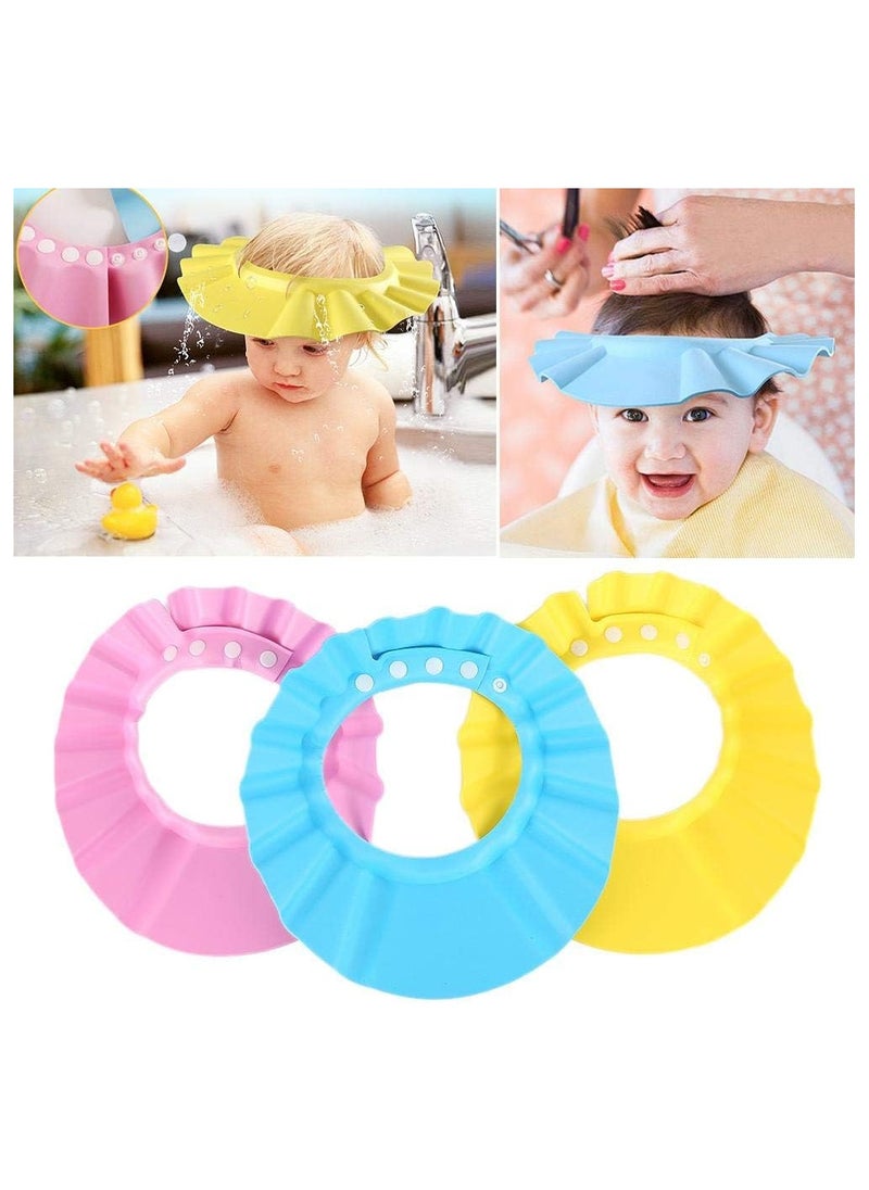 Plan A - Baby Shampoo Eye Protection Cap Adjustable Shampoo Shower Head Washing Cap Shower Cap Baby Shower Safety Shower Cap (Pink) - Image 1