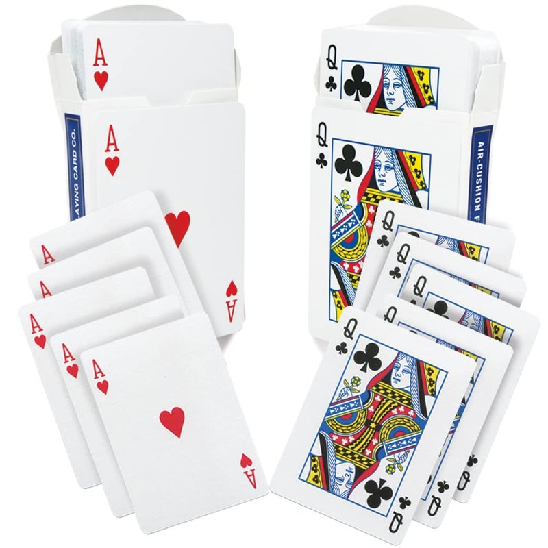 Magic Makers One Way Forcing Blue Bicycle Back Decks Combo Queen of Clubs and Ace of Hearts 2 Decks Included - Image 3