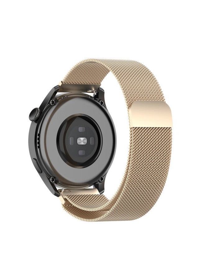 Kmaxai Compatible With Xiaomi Watch S4 41mm Milanese Loop Strap, Magnetic Metal Watch Band For Xiaomi Watch S4 Stainless Steel Braided Women's Summer Watch Chain, Champagne Gold - Image 1