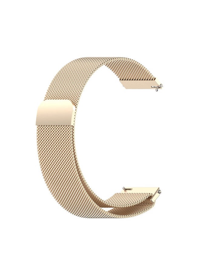 Kmaxai Compatible With Xiaomi Watch S4 41mm Milanese Loop Strap, Magnetic Metal Watch Band For Xiaomi Watch S4 Stainless Steel Braided Women's Summer Watch Chain, Champagne Gold - Image 2