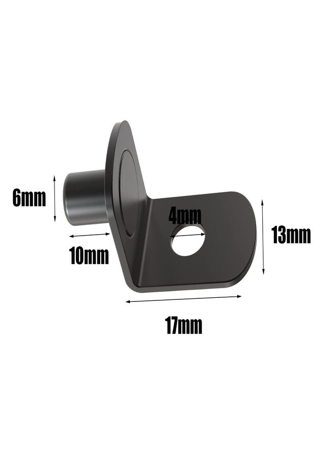 MANSHU 50 PCS Shelf pins, Shelf Bracket Pegs with Hole, Bracket-Style, L-Shaped Furniture Bracket Pegs Cabinet Bracket Pegs Shelf Pegs,Black Tone - Image 2