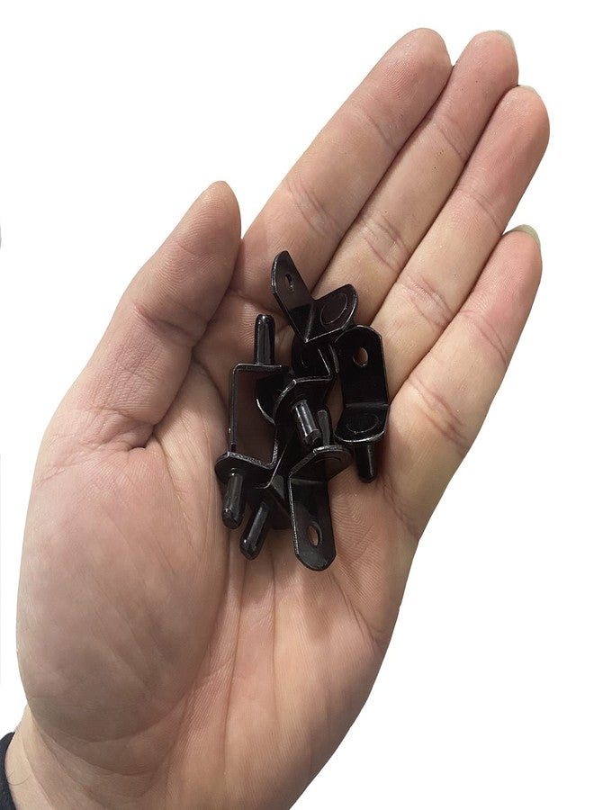 MANSHU 50 PCS Shelf pins, Shelf Bracket Pegs with Hole, Bracket-Style, L-Shaped Furniture Bracket Pegs Cabinet Bracket Pegs Shelf Pegs,Black Tone - Image 3