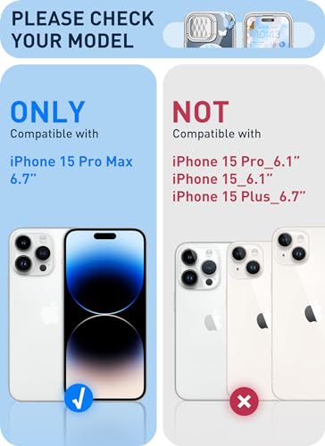 I-blason iBlason Cosmo Magnetic for iPhone 15 Pro Max Case with Camera Cover Stand MagSafe Compatible Slim FullBody Phone Case for iPhone 15 Pro Max with Builtin Screen Protector Kickstand Bluefly - Image 3