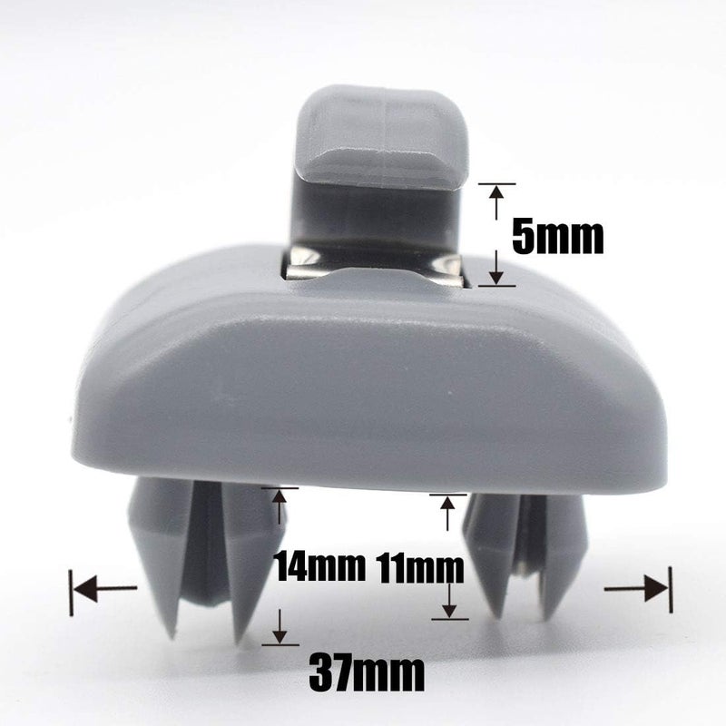 Wivplex 2Pcs Gray Sun Visor Clip Holder for Audi Models - Image 2