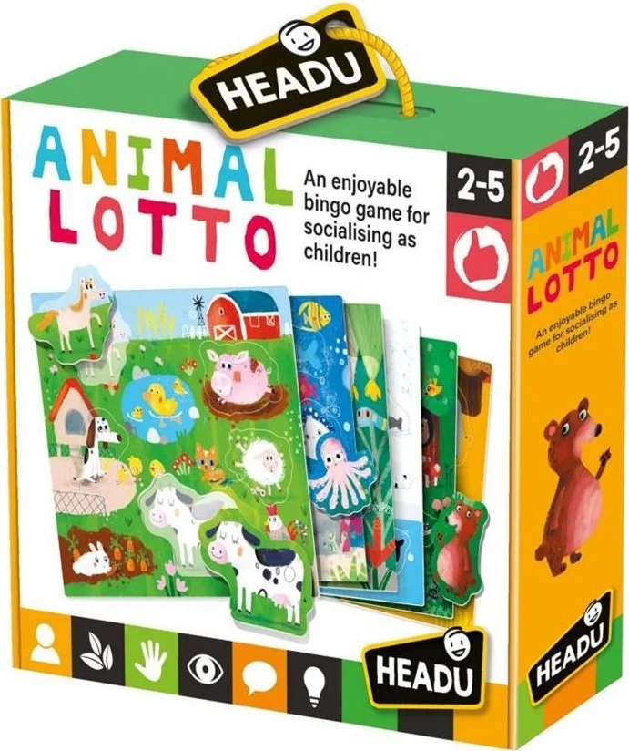 Headu Animal Lotto Montessori Puzzle Game 22847