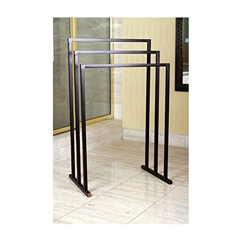 Indian Decor 21566 Classic Freestanding Towel Stand Black Floor Standing Towel StandBath OrganizerTowel Drying Rack Black Metal - Image 3