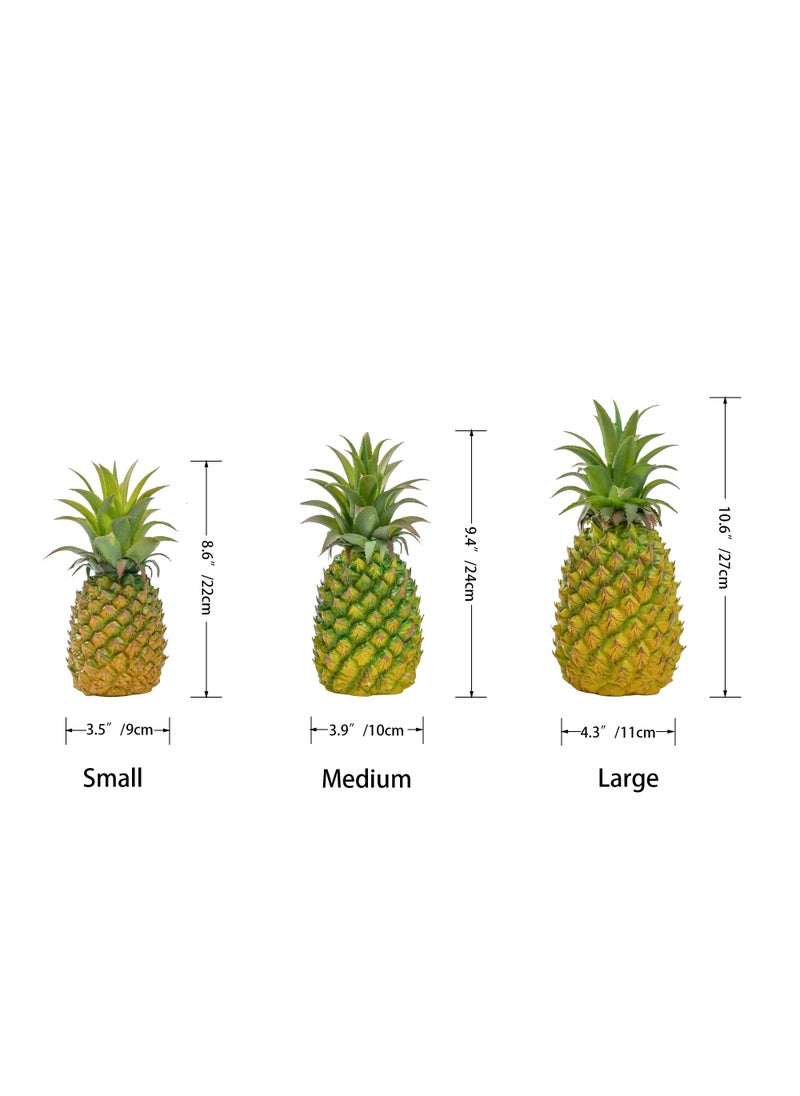 QIRMIZI QIRMIZI 2 Pack Artificial Pineapple -Simulated Fruit Decoration  Lifelike Fake Fruit Model  Perfect for Home Decor  Kitchen  Party & Photography Prop - Realistic & Eco-Friendly Green Meduim  - Image 2