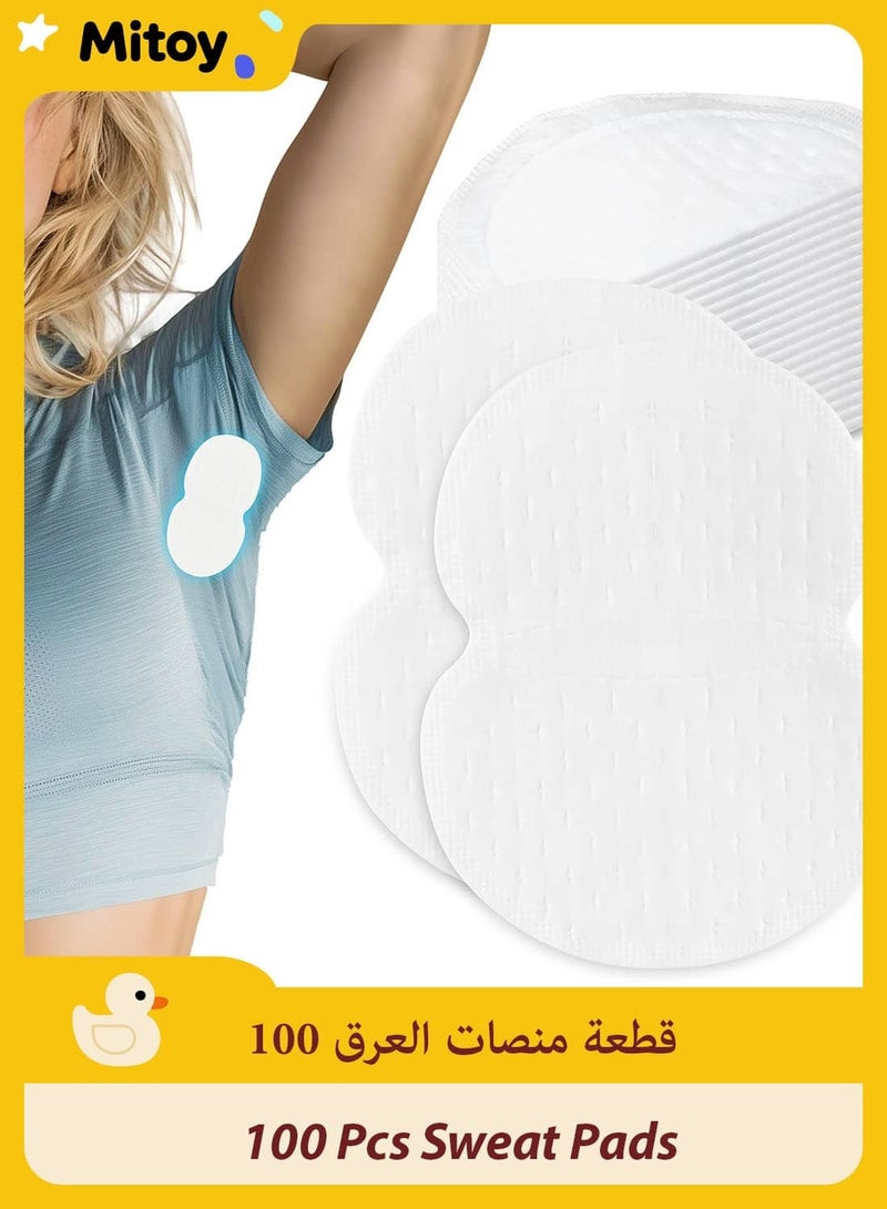 Mitoy 100 Pcs Armpit Sweat Pads, Disposable Underarm Guards for Women & Men - Image 1