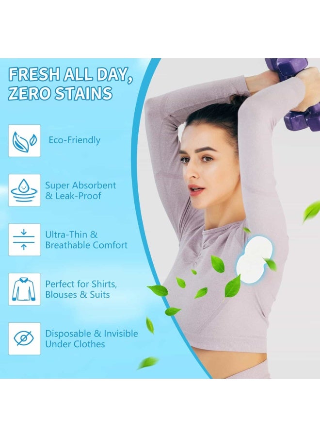 Mitoy 100 Pcs Armpit Sweat Pads, Disposable Underarm Guards for Women & Men - Image 2