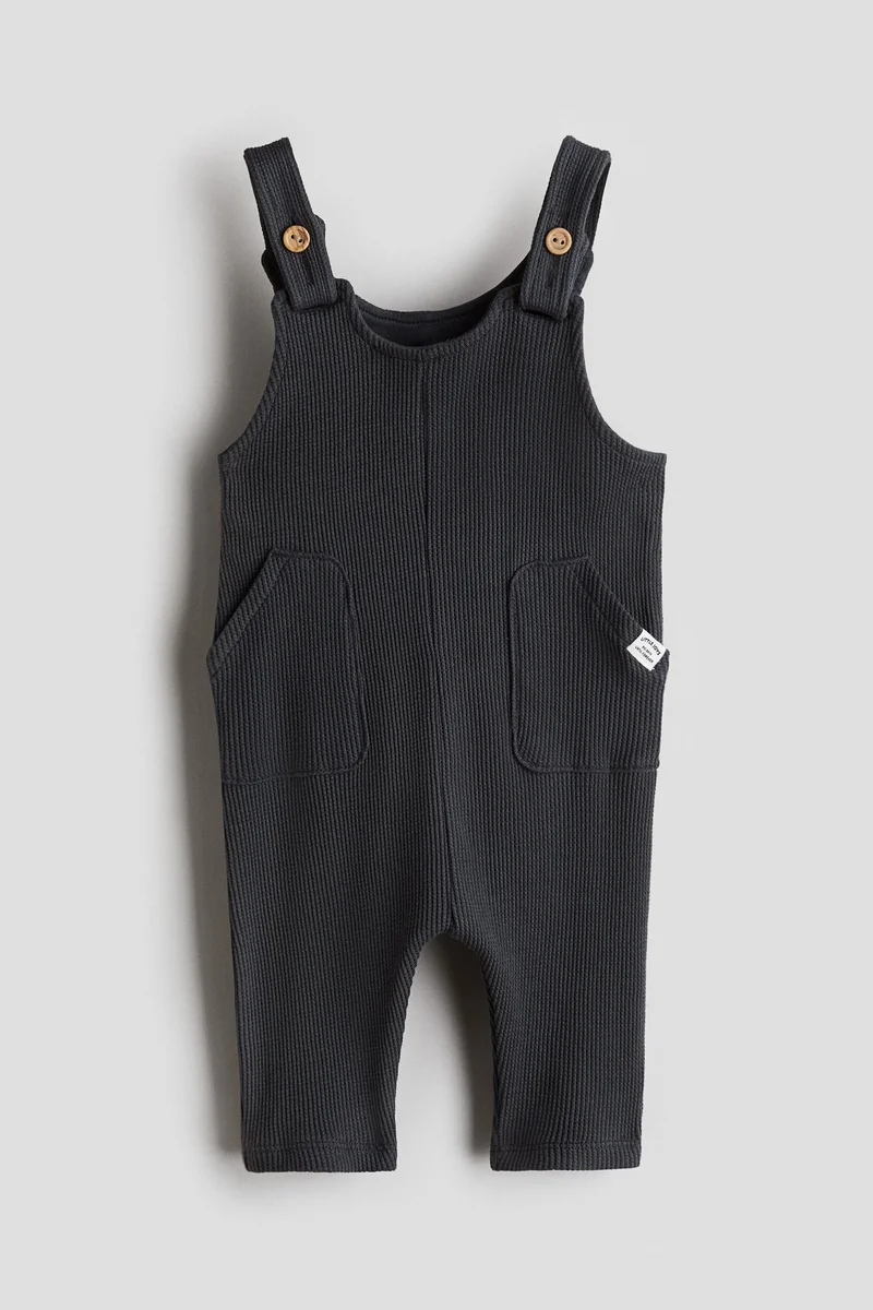 H&M Waffled cotton dungarees
