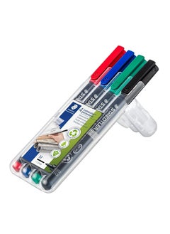STAEDTLER 4-Piece Lumocolor Permanent Universal Marker Medium Tip Multicolour  - Image 2