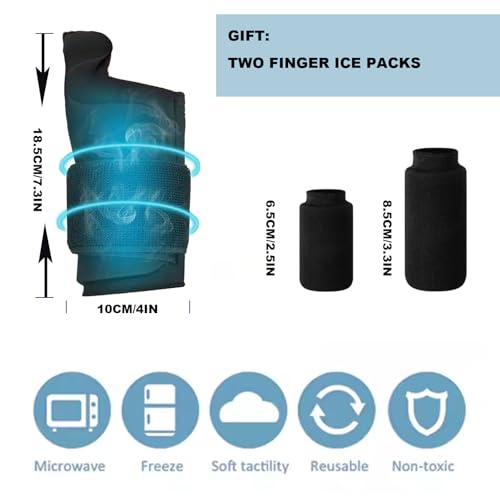 Coldcool WristHand Ice Pack Hot Cold Therapy Wrap Soft Gel Pack for Either Wrist Black - Image 5