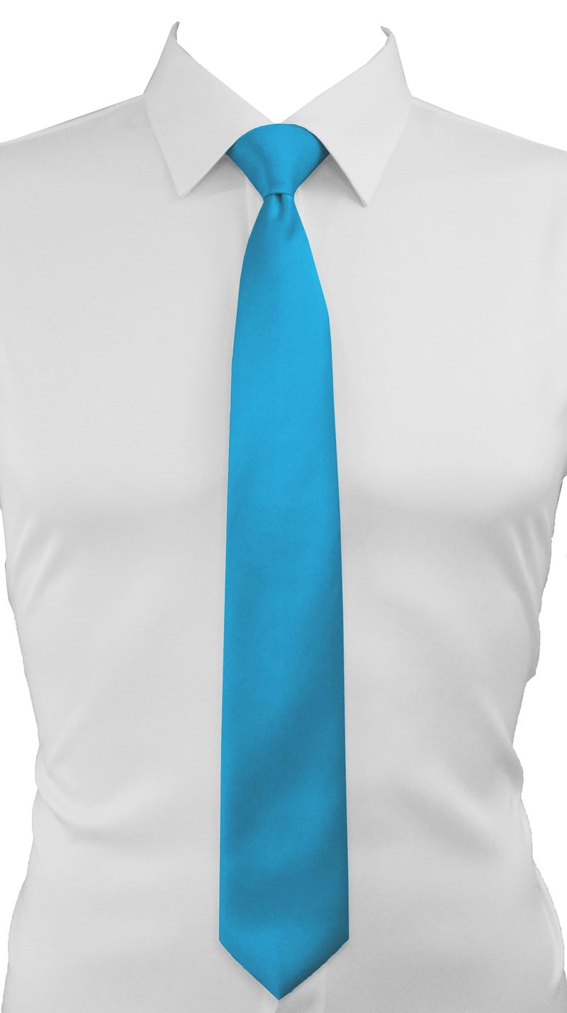 trilece Baby Blue Ties for Men - Men's Solid Color Ties - Formal Neckties for Men - Neck Tie for Man (Baby Blue) - Image 1