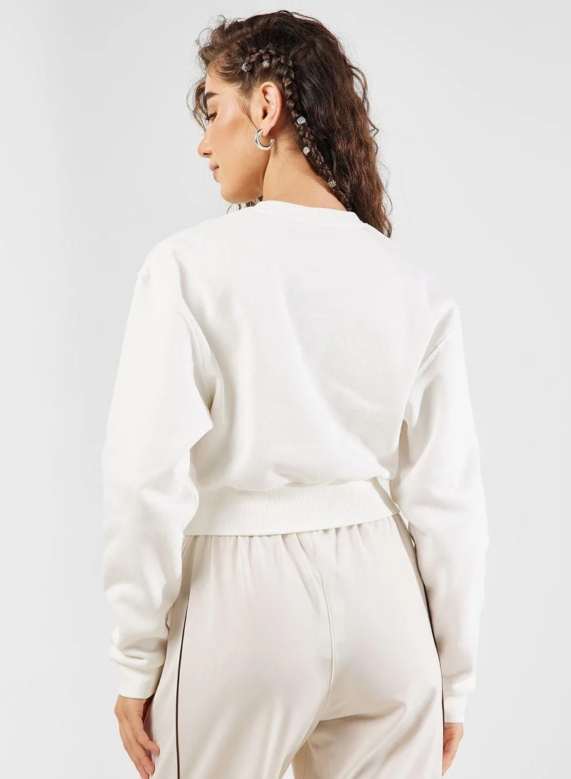 ريبوك Fleece Coverup Sweatshirt