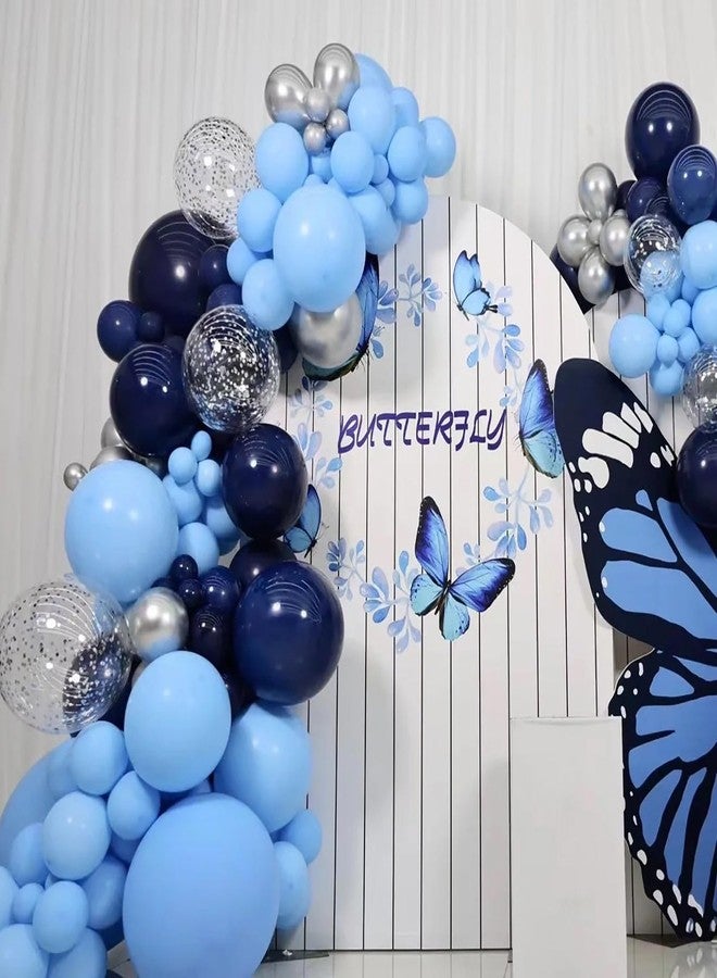 KALOR بالونات كالور زرقاء فاتحة، 110 قطعة، مقاسات مختلفة، 18 و12 و10 و5 بوصة، مجموعة بالونات لاتكس لحفلات أعياد الميلاد وحفلات استقبال المولود وحفلات الزفاف والتخرج - Image 4