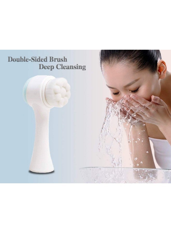 OANGO Cleaning Face Cleansing Exfoliating Brush Facial Wash Massage Soft Scrubber Bamboo Fiber Double Sided - Image 4