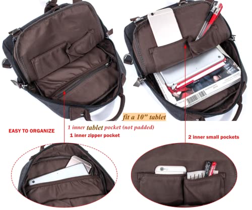 Leaper Retro Crossbody Bag Sling Bag Canvas Messenger Bag for Men Women Shoulder Bag Crossbody Handbags Satchel Sky Blue, M - Image 5