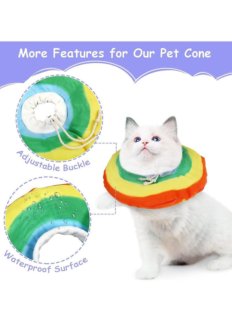 KASTWAVE Cat Cone After Surgery, Pet Soft Recovery Collar Cones for Kitten Small Dogs Anti Licking Wounds, Adjustable Cats E Collar   Waterproof Elizabethan Collars, L  - Image 3