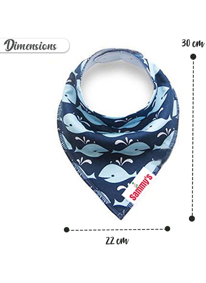 Pack Of 4 Organic Cotton And Anchor Ships Bandana Bibs