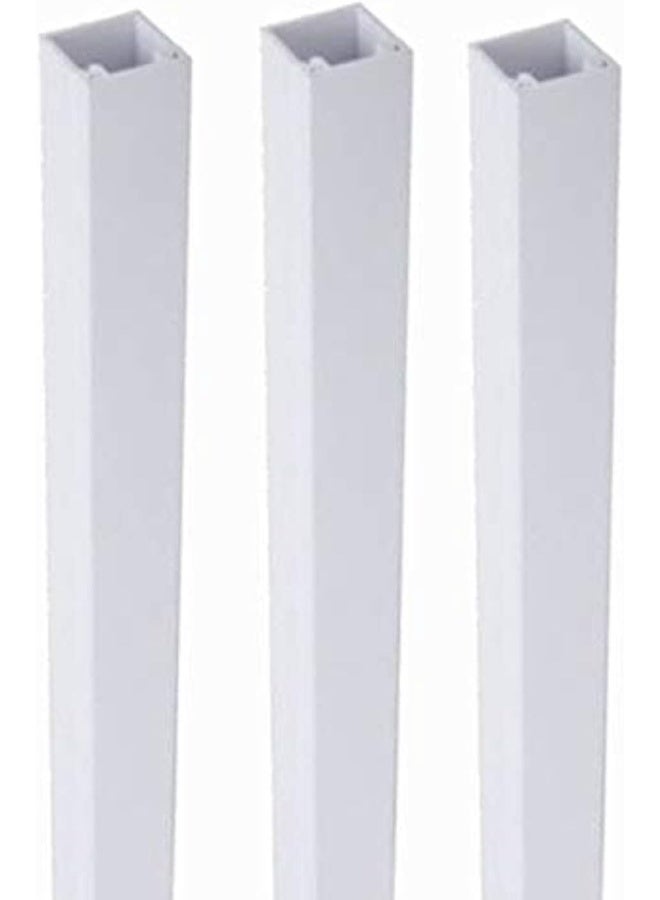 Deluxe Self Adhesive Pvc Trunking Sticker Cable Cover  Pack Of 3 (16X16Mm, 90Cm White)  - Image 1