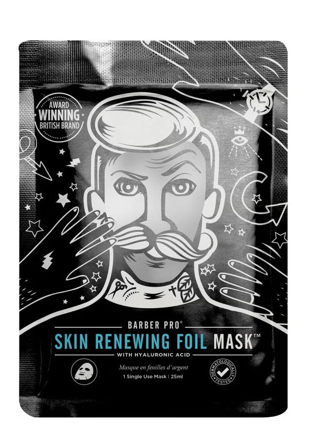 BARBER PRO Skin Renewing Foil Mask with Hyaluronic Acid - Image 1