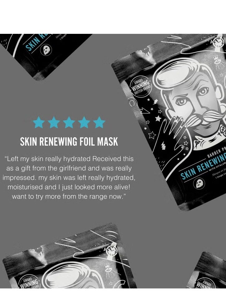 BARBER PRO Skin Renewing Foil Mask with Hyaluronic Acid - Image 4