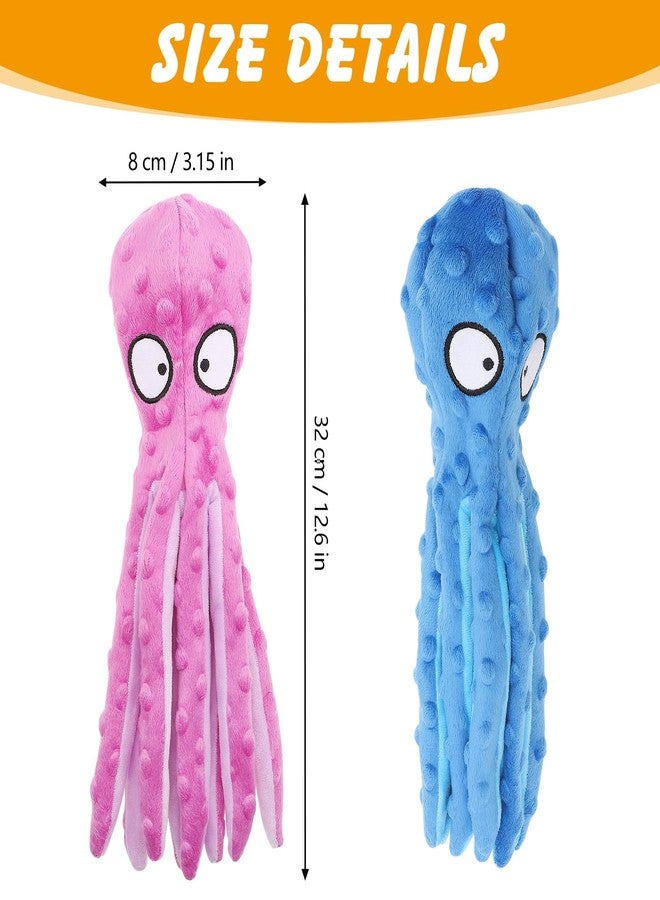 lanjue 2 Pcs Octopus Dog Toys, No Stuffing Squeaky Dog Toys Chew Toys for Dogs Puppy Toys Indestructible Dog Toy for Small & Medium & Large Dogs (Blue,Purple) - Image 2