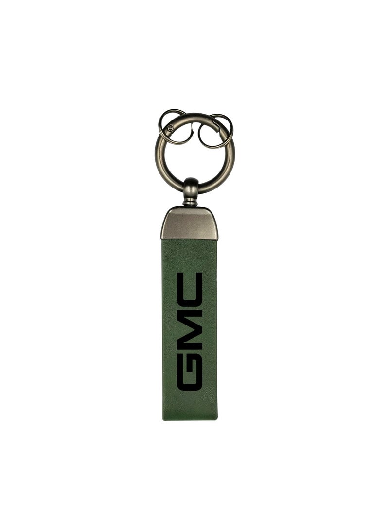 GMC Car Key Chain Super Finish Metal Ring PU Leather Strap Keychain Home Key Chain Car Keychain GMC 1Pcs  - Image 1