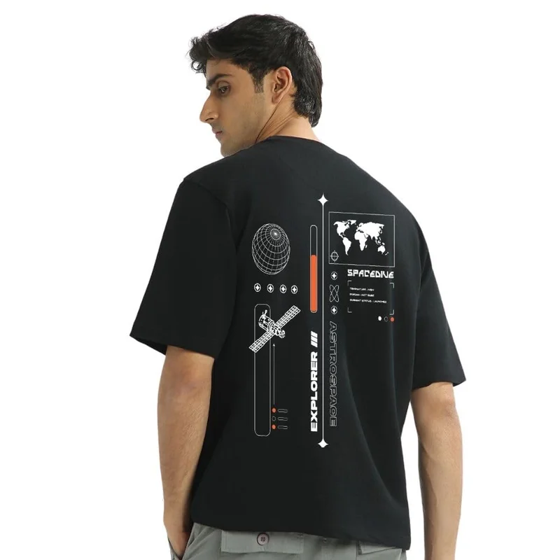 نوبيرو تيشيرت أسود كبير للرجال