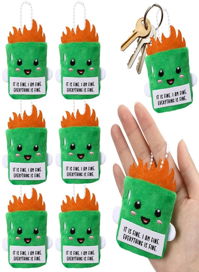 سوريو سلسلة مفاتيح من Sureio مكونة من 6 قطع هدايا تقدير إيجابية للموظفين، مصنوعة من القطيفة العاطفية، مناسبة للمعلمين والممرضات وزملاء العمل والفصول الدراسية (لون كلاسيكي) - Image 1