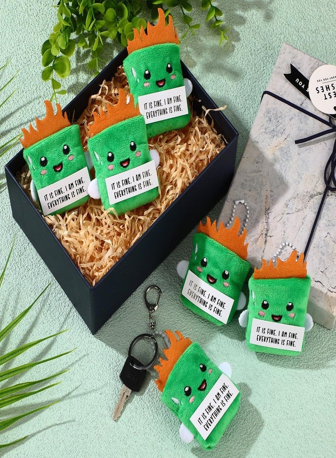 سوريو سلسلة مفاتيح من Sureio مكونة من 6 قطع هدايا تقدير إيجابية للموظفين، مصنوعة من القطيفة العاطفية، مناسبة للمعلمين والممرضات وزملاء العمل والفصول الدراسية (لون كلاسيكي) - Image 4