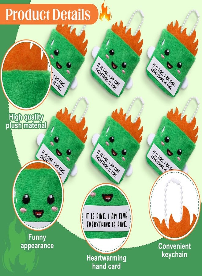 سوريو سلسلة مفاتيح من Sureio مكونة من 6 قطع هدايا تقدير إيجابية للموظفين، مصنوعة من القطيفة العاطفية، مناسبة للمعلمين والممرضات وزملاء العمل والفصول الدراسية (لون كلاسيكي) - Image 3